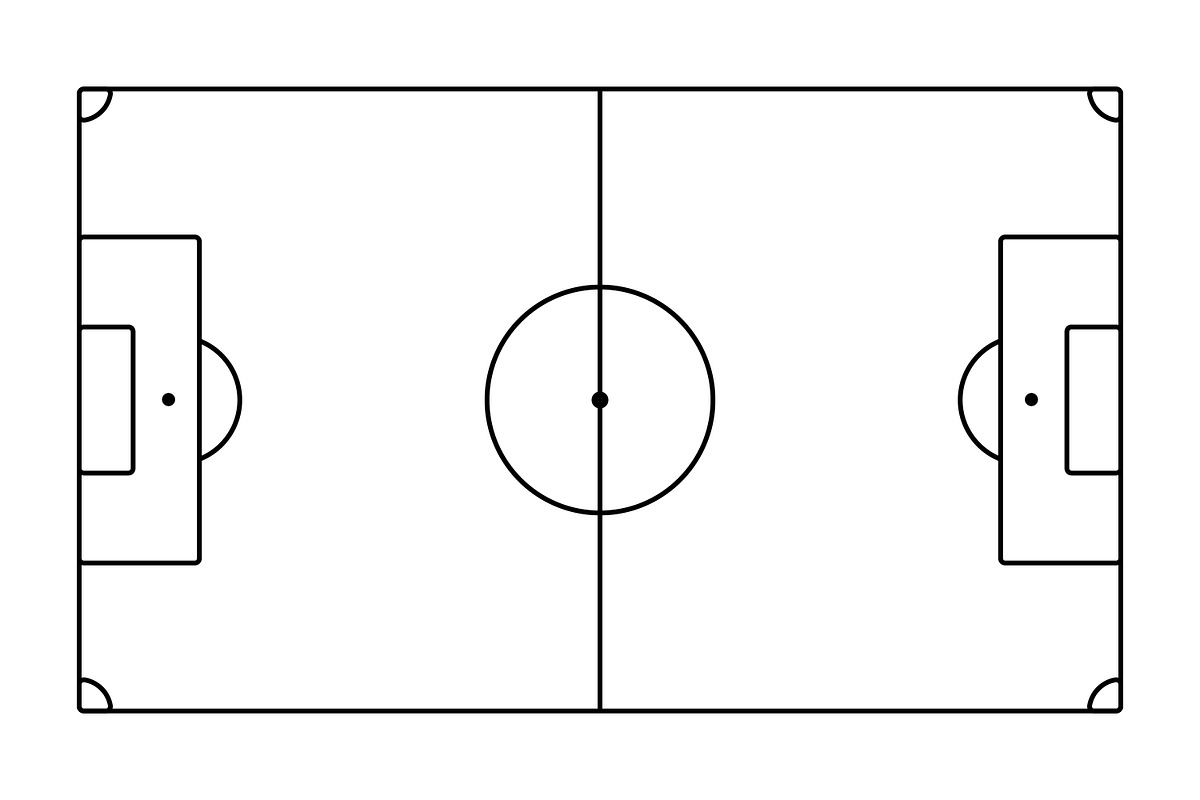 Soccer Football Field Minimalist, a Sport Illustration by Saba Vector (Photo 4 of 4)