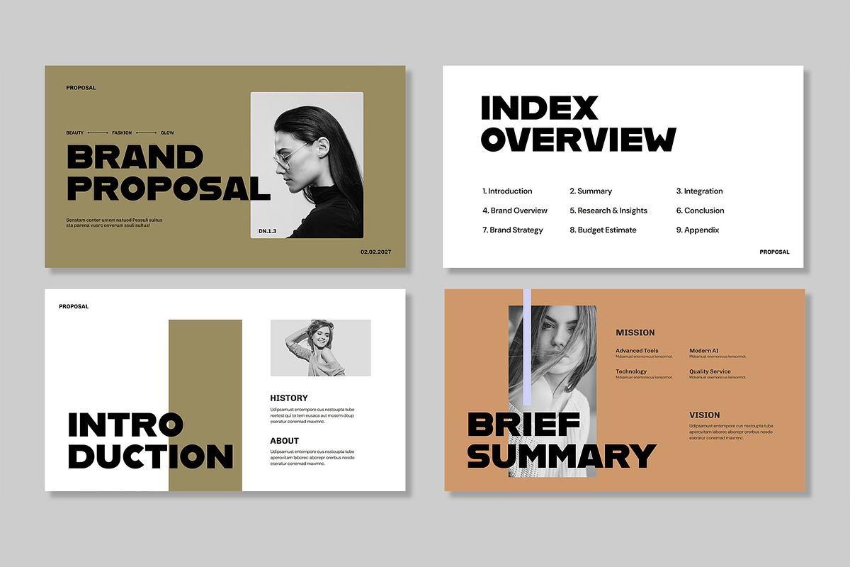 Brand Proposal Presentation Template, a Presentation Template by Mighty-Slide (Photo 2 of 6)