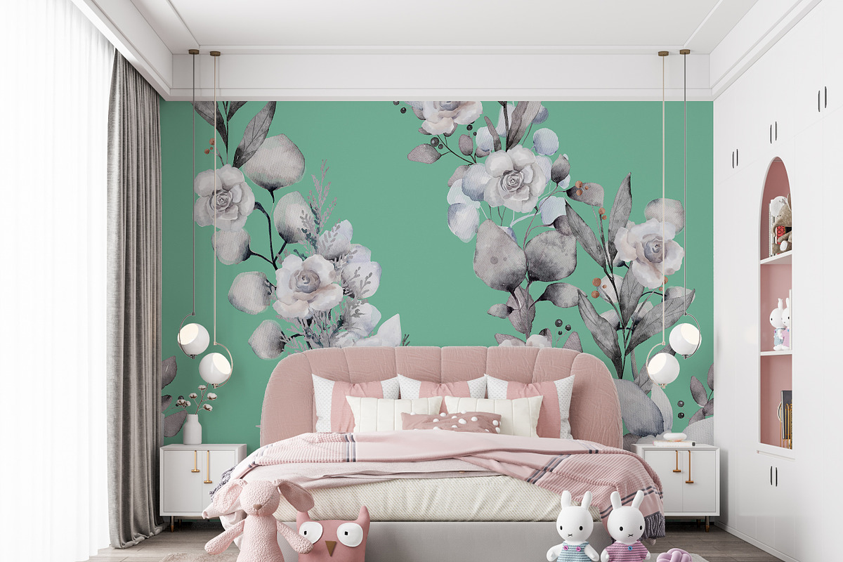 Gray roses, botanical seamless, a Pattern Graphic by NastiaDesignsPrints (Photo 3 of 9)