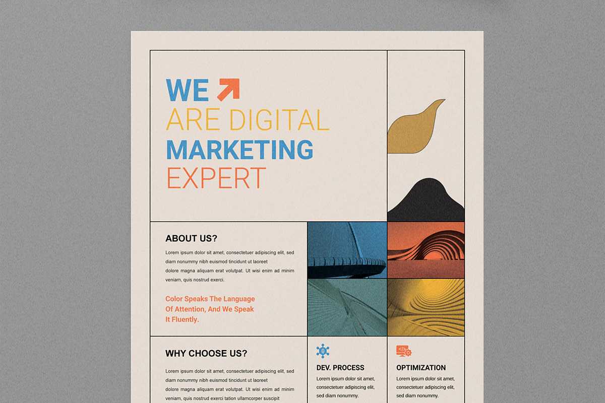 Business Flyer with Colorful Accents, a Flyer Template by MightyDesign (Photo 4 of 8)