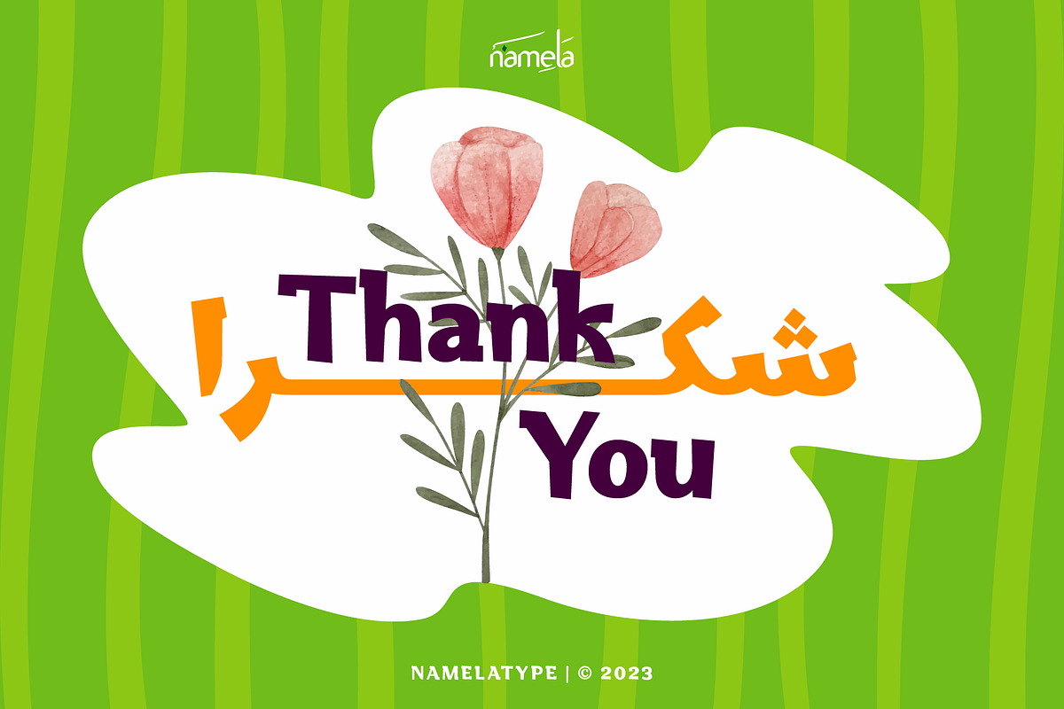 Dubidam Arabic - Fun & Cheerful Font, a Serif Font by Namela Studio (Photo 9 of 9)