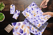Lavender Gold Botanicals Scrapbooks, a Background Graphic by V Design Creator (Thumbnail 5 of 12)