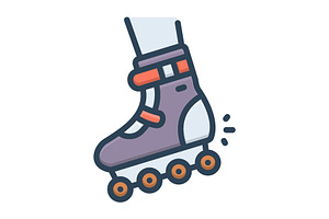 Skating inline color icon, a Duotone Icon by Creative priyanka