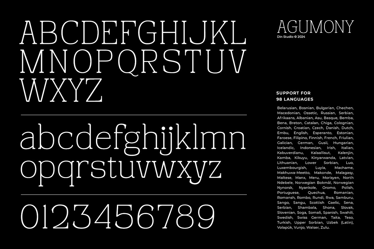 Agumony, a Sans Serif Font by din-studio.com (Photo 9 of 13)