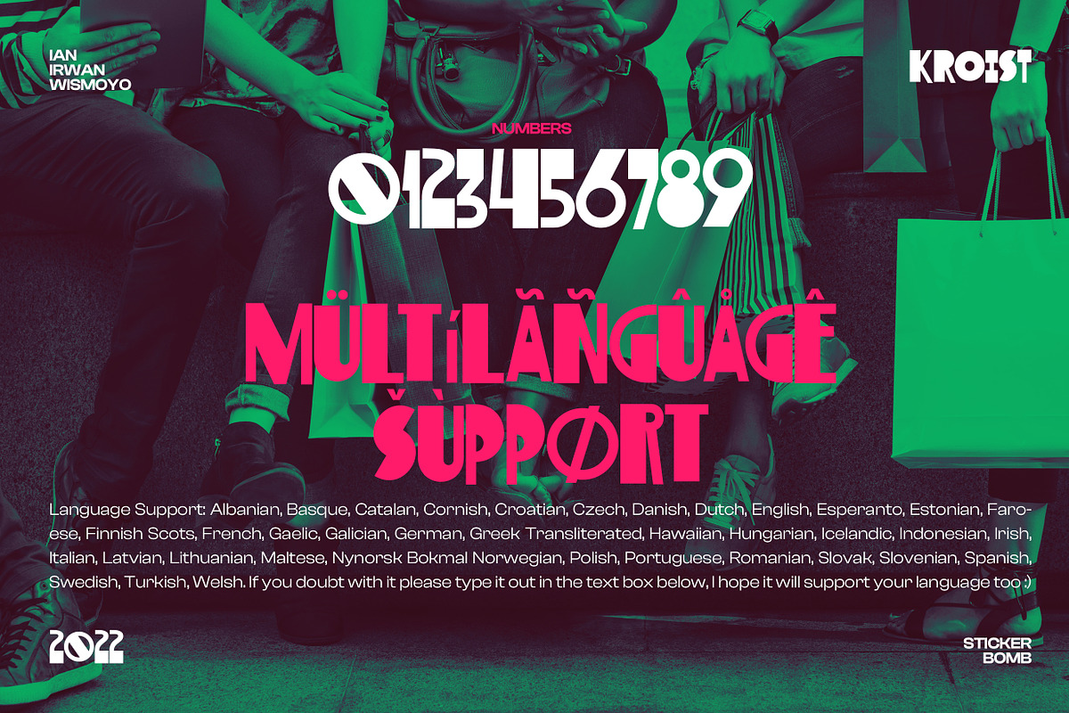 Kroist - Experimental Pop Fonts, a Font by Ian Irwanwismoyo (Photo 8 of 8)