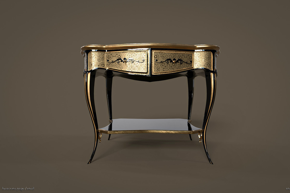 Vintage table, a Furniture 3D Model by Snji | 3D Models (Photo 15 of 18)