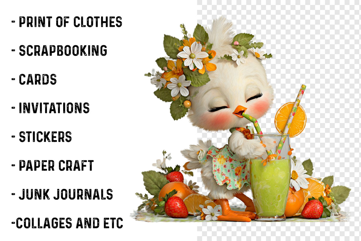 Summer Girls With Drinks Clipart, an Illustration by SinaCreation (Photo 2 of 7)