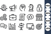 Business Strategy Icon Set, an Illustration by designvectx (Thumbnail 2 of 3)