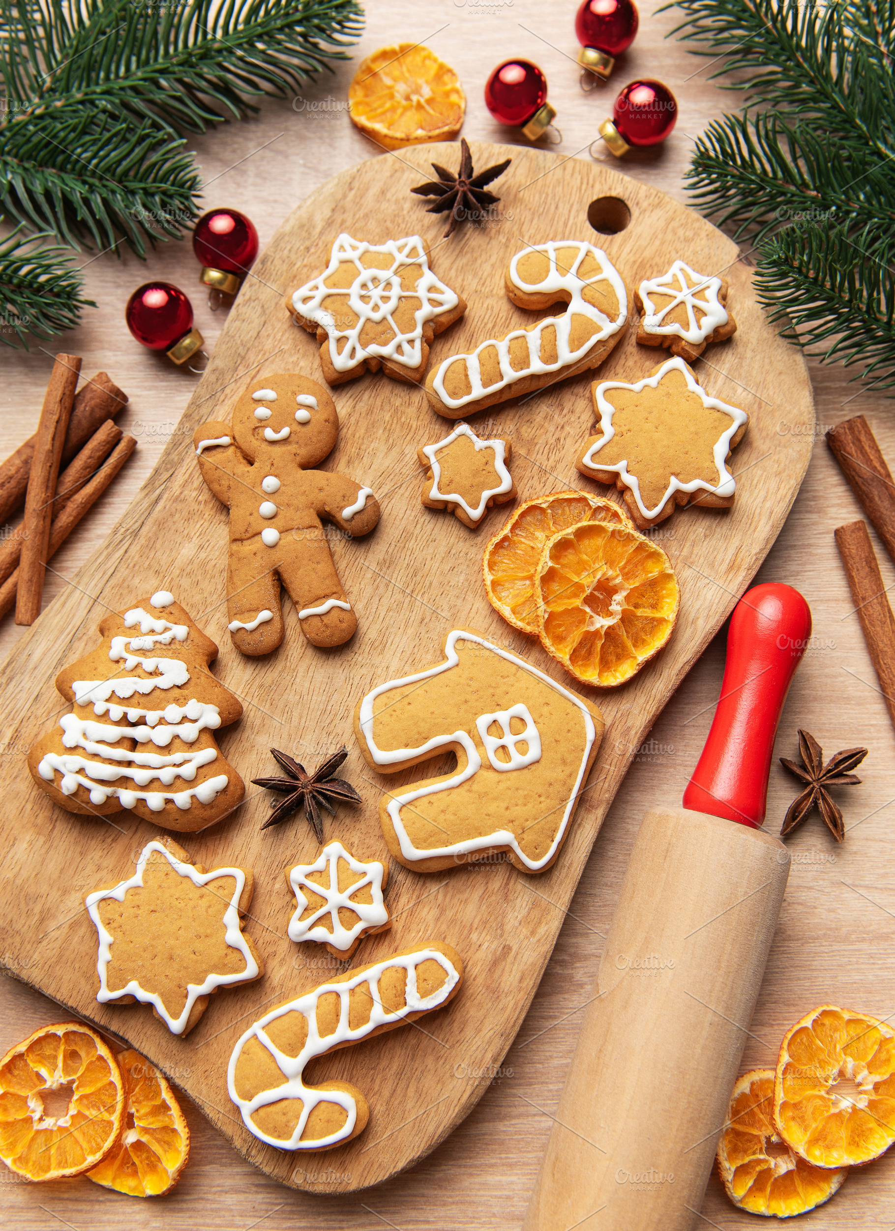 Christmas gingerbread cookies decorating holiday sweet treats, a Holiday Photo by Olena Rudo