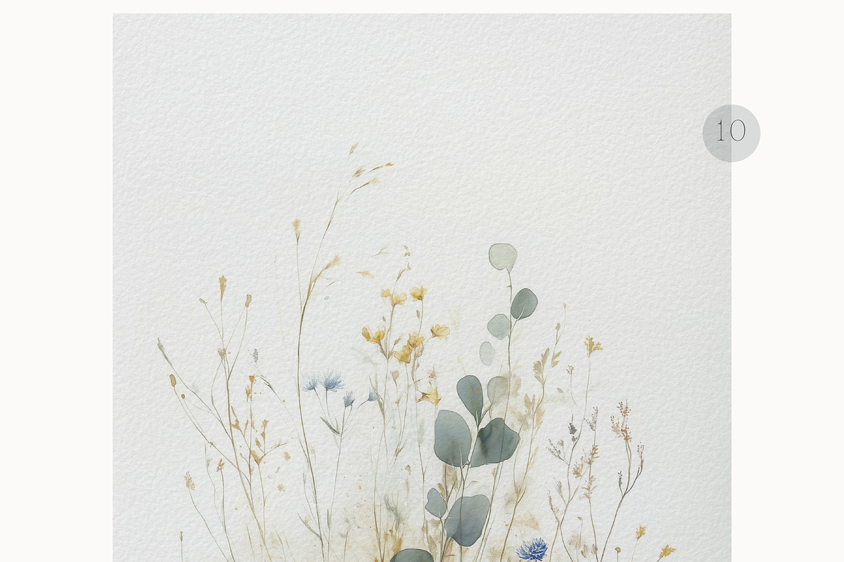 Wildflowers & Greenery Backgrounds, a Background Graphic by Anna Sokol (Photo 5 of 12)