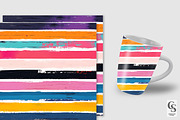 Colorful Painted Stripes Pattern, a Pattern Graphic by Creative Store (Thumbnail 3 of 5)