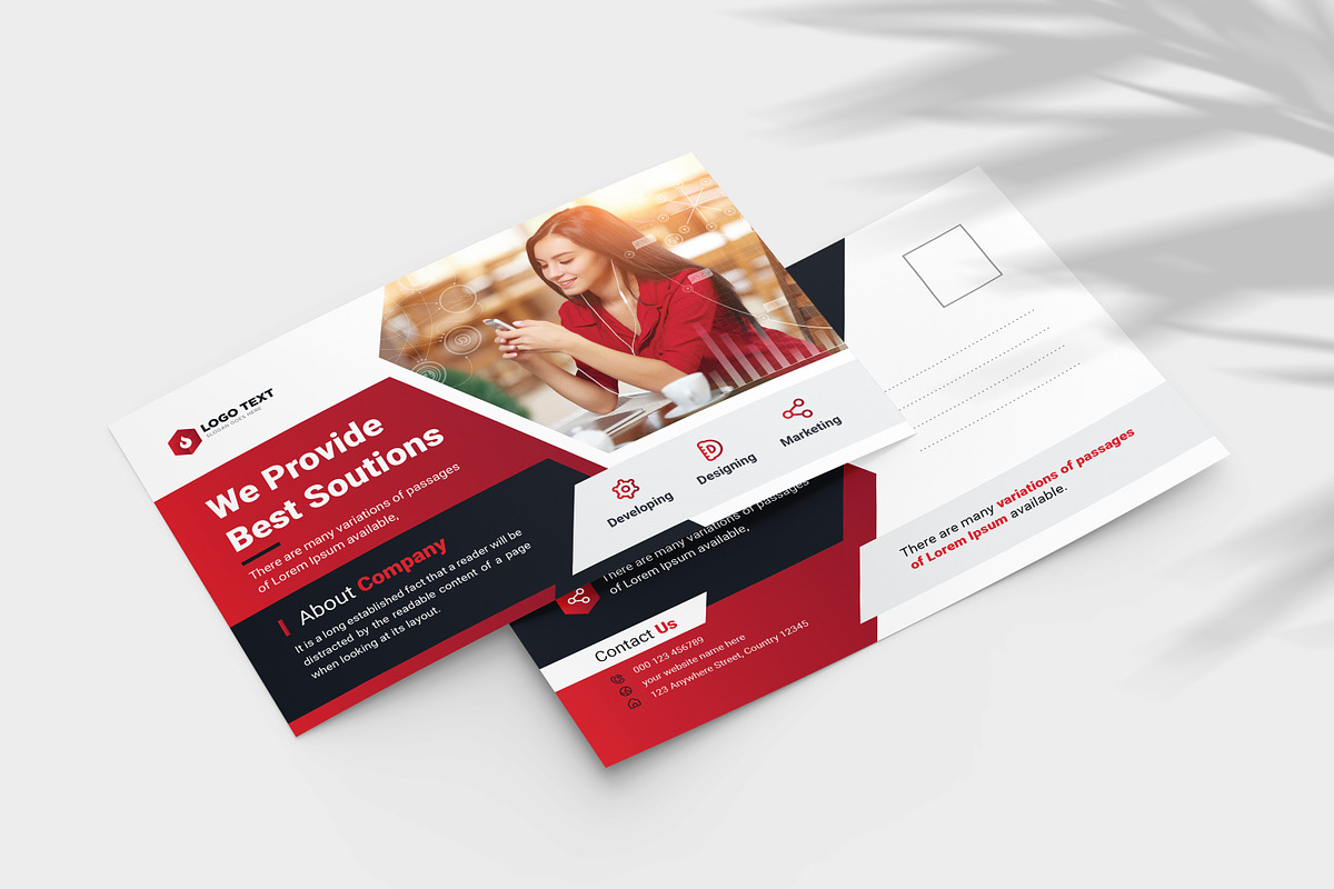 Postcard design template, a Card Template by zahidhossainalif (Photo 3 of 3)