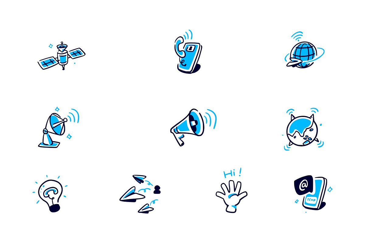 Communication Icon Doodle Vol 1, an Object Graphic by SLAB! Design (Photo 2 of 3)