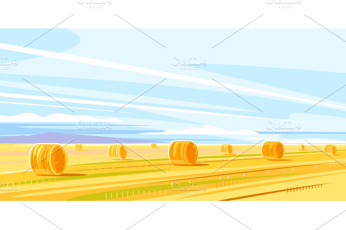 Harvesting fields of grain, a Food Illustration by Oceloti (Photo 5 of 5)