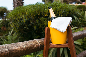 Champagne bucket with copy space, a Sports & Recreation Photo by SkyNext