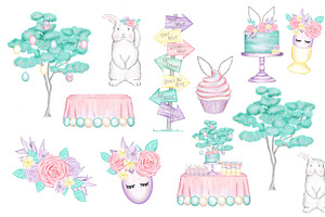 Follow The Bunny - Easter Clipart