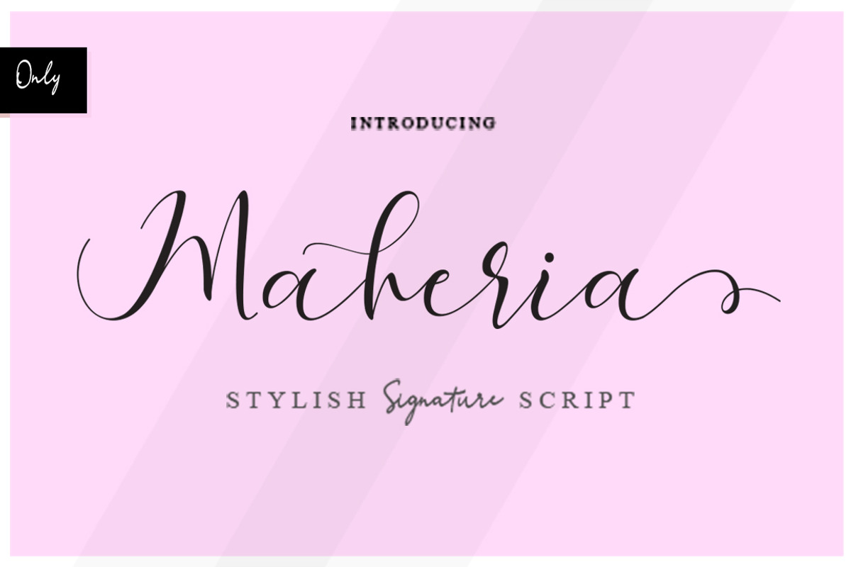 Maheria Scrip, a Script Font by mightype (Photo 1 of 4)