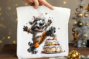 Quirky Birthday Raccoon Clipart, an Illustration by OK Design (Thumbnail 5 of 6)