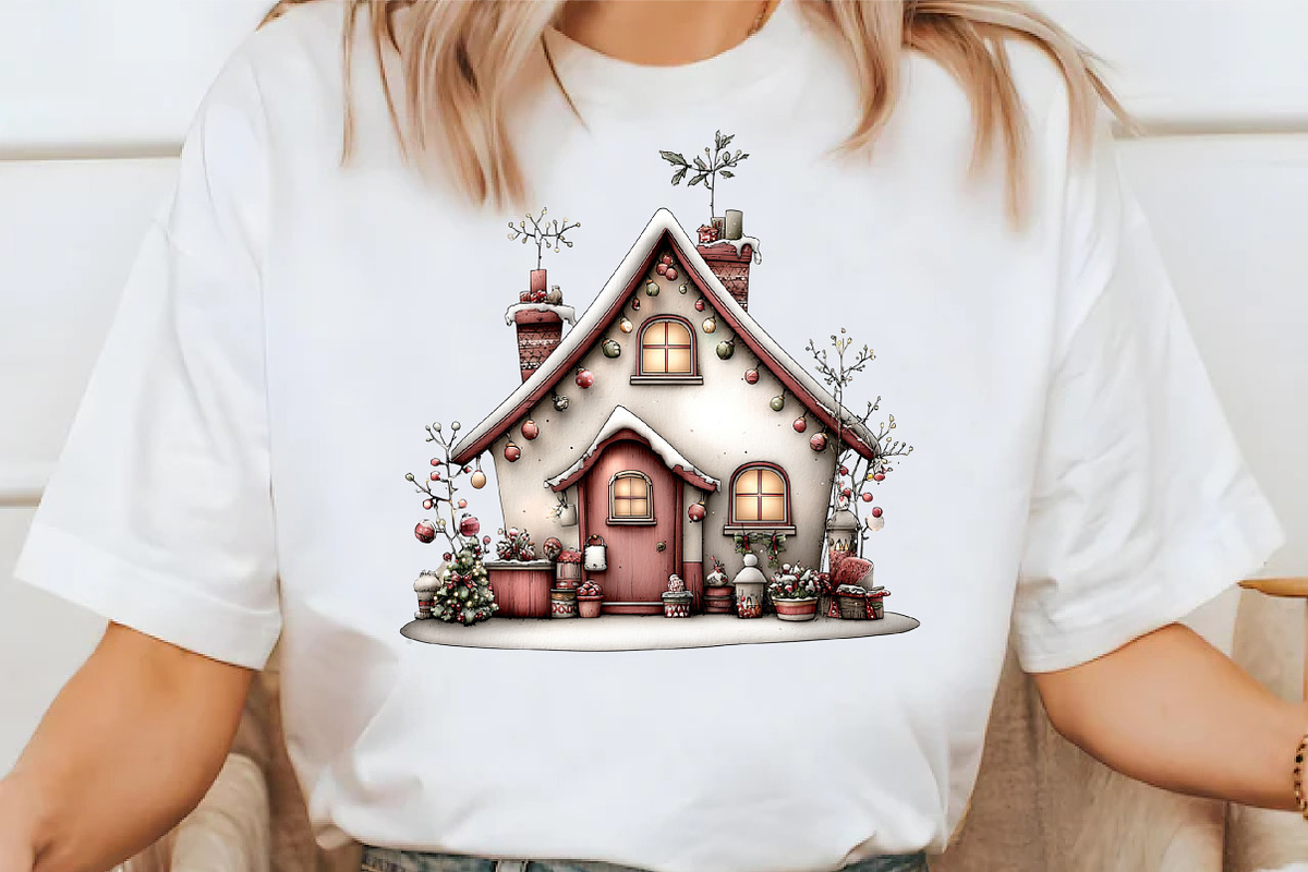 Whimsical Christmas House Clipart, an Illustration by Libby Wishes (Photo 4 of 7)