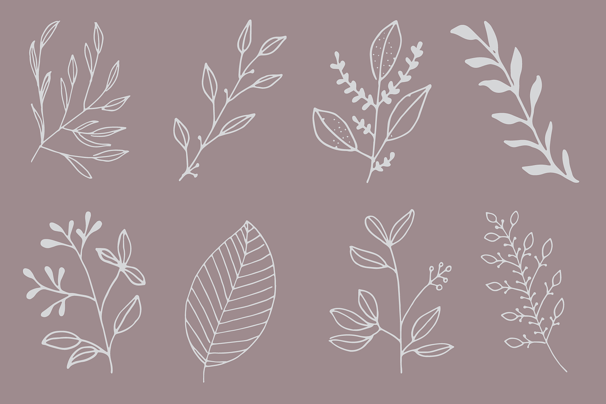 Set of 27 Hand-Drawn Florals, an Illustration by Katie Sinclair (Photo 2 of 4)