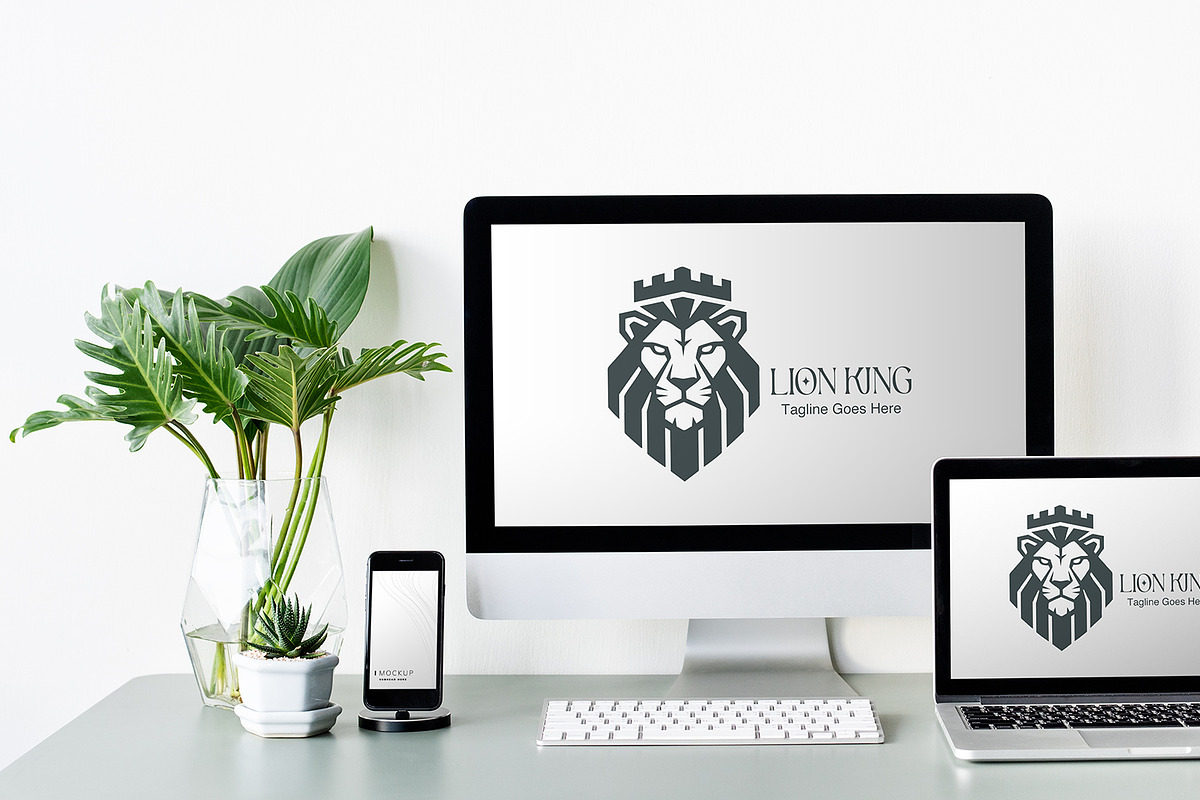 Royal Lion Head Logo Design, a Branding & Logo Template by YUDesignStore (Photo 2 of 7)