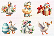 Silly Goose Clipart PNG, an Illustration by CreationArt (Thumbnail 5 of 6)