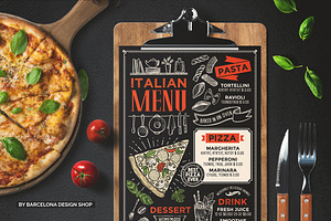 FREE! Trifold + Italian Food Menu, a Brochure Template by BarcelonaShop