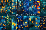 Raindrop Glass Bokeh Digital Paper, a Background Graphic by Dream Creation (Thumbnail 1 of 5)