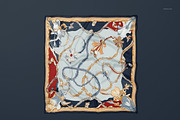 85x85cm Silk Scarf Mockup Set, a Mask Mockup by creatsy5 (Thumbnail 4 of 7)