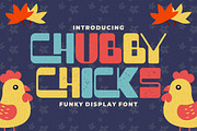 Chubby Chicks - Funky Display Font, a Font by PutraCetol Studio (Thumbnail 1 of 12)