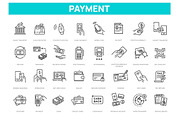 Payment Methods Icons, an Outline Icon by Tettygreen (Thumbnail 1 of 2)