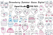 Strawberry Summer Goose Digital, an Illustration by Digital Artistic99 (Thumbnail 1 of 9)