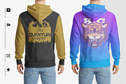 Men's Hoodie Mockup, a Hoody Mockup by Mock-up Store (Thumbnail 3 of 6)