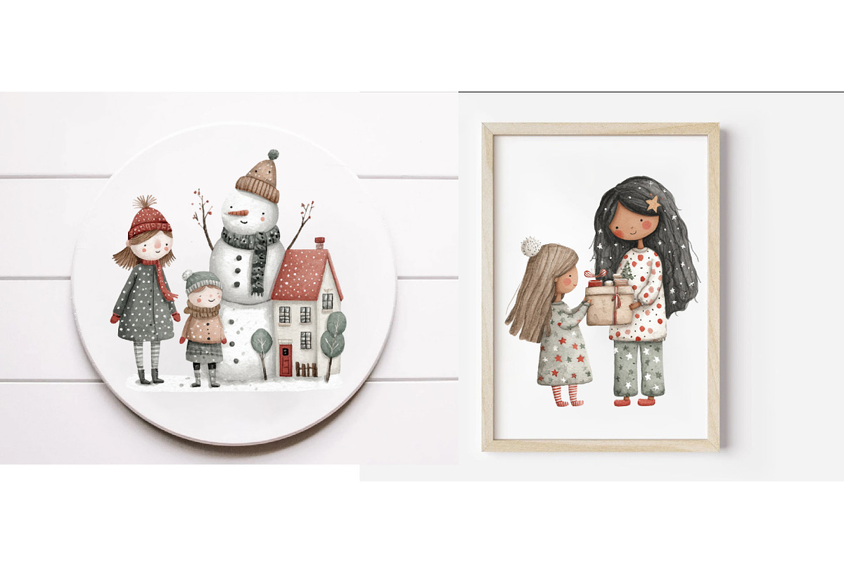 Christmas Family Clipart, an Illustration by Designworld (Photo 4 of 6)