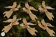 3D Christmas Angels Ornament Bundle, a Decorative Illustration by svgocean (Thumbnail 2 of 20)