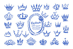27 Hand Drawn Royal Crown Vector, an Object Graphic by Anada Arty