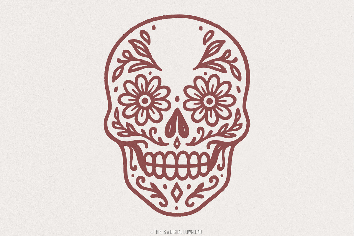 Day Of The Dead Skull PNG, Sugar, an Illustration by SharpMarketplace (Photo 1 of 9)