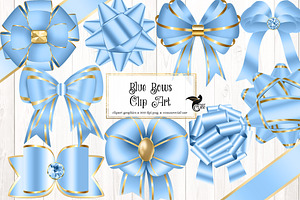 Blue Bows Clipart