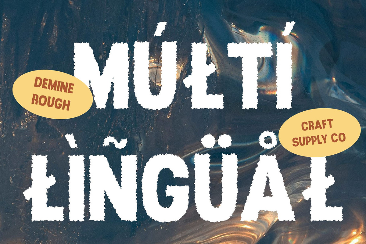 Demine Rough, a Sans Serif Font by Craft Supply Co. (Photo 7 of 8)