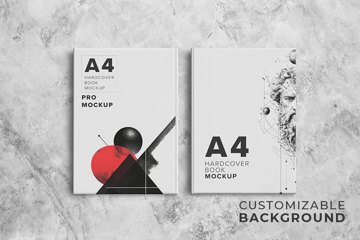 A4 Hardcover Book Mockup Back-Front, a Books & Magazine Mockup by Mockups by Carlos Viloria (Photo 4 of 5)