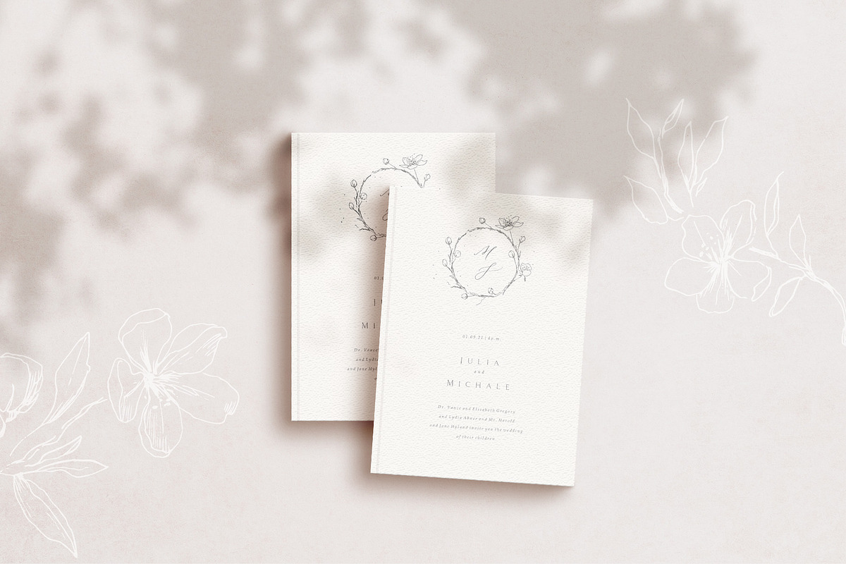 Wedding frame and floral monogram, an Illustration by Summer Nightingale Art (Photo 4 of 10)