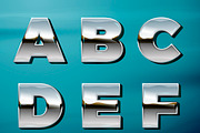 Muscle Car Chrome letters, an Outline Icon by Tashal (Thumbnail 2 of 8)