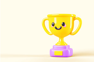 Cute Kawaii Funny Golden Cup