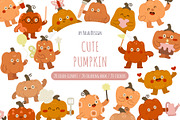 Pumpkin Halloween Clipart Set, a Seasonal Illustration by Palau (Thumbnail 1 of 10)