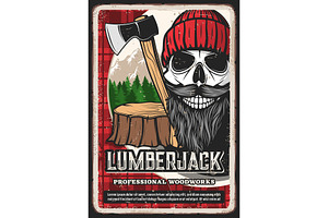 Lumber Jack Retro Poster