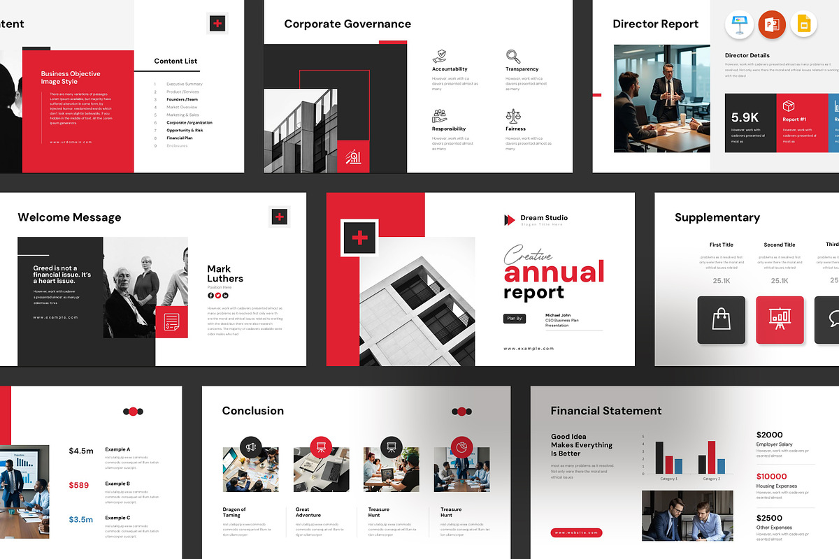 Annual Report Presentation Template, a Presentation Template by Studio_Clarity (Photo 1 of 4)