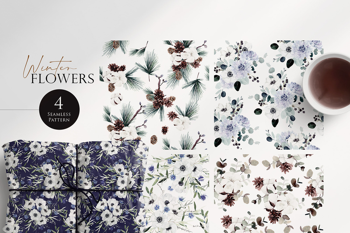 Watercolor flower - Winter flowers, an Illustration by Beigetime (Photo 7 of 8)