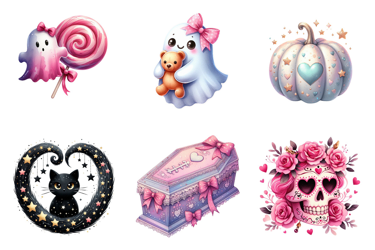 Cute Girly Halloween PNG, an Illustration by SinaCreation (Photo 5 of 7)