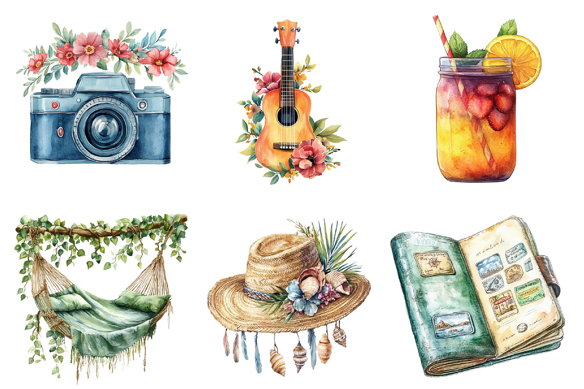 Boho Summer Vacation Holiday PNG, an Illustration by SinaCreation (Photo 2 of 5)