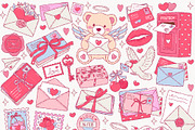 Love Mail Clipart Bundle | Valentine, a Seasonal Illustration by TitaLivingArt (Thumbnail 2 of 9)